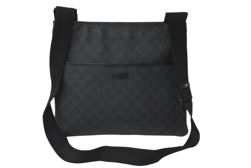 Gucci Shoulder Bag GG Supreme Canvas Black